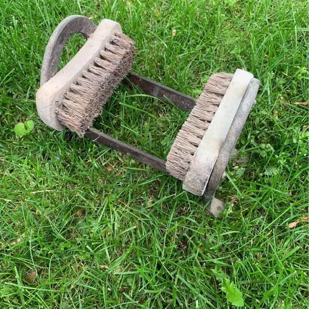 Great antique boot brush
